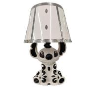 DEENZ White & Black Stitch Table Lamp With Shade Ceramic