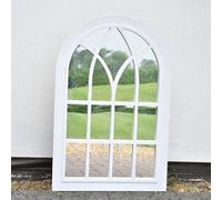 Deenz White Rustic Window Soho Style Mirror Hallway Vanity Wall Elegant Vintage Style