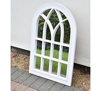 DEENZ White Rustic Window Soho Style Mirror Hallway Vanity Wall Elegant Vintage Style 76x51cm