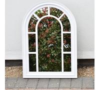 DEENZ White Window Style Arched Wall Mirror 70X50Cm