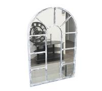 DEENZ Window Style Black Brushed White Wall Mirror