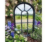 Deenz Window Style Wall Mirror Simply Stylish Decor Mirror Wall Window Mirror 69X 34Cm (Black Rustic)