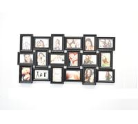DEENZ X Large 18 Photos Multi Picture Wall Frame 6x4 Photo Multi Photo Frame 18-Aperture Wall Hanging Memories Decoration (Black)
