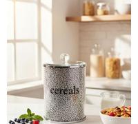 Deenz Xl Cereals Jar Crystal Bin Glass Kitchen Diamond Sparkly Silver Crushed