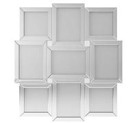 DEENZ Xl Mirrored Multi Aperture Photo Frame Holds 5X5Cm And 7X5Cm Hold 9 Photos Home Decorative, Living Room, Bedroom Room, Eye-Catching Design