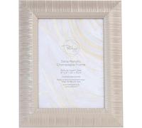 DEENZ Zaria 8 X 6 '' Photo Frame Gold Metallic Champagne Tone Bevelled Finish Glass Cover Wall Mount/Standing Design MDF Back Elegant Textured Detail Cherished Picture 26.5 X 21.4 X 2.2 Cm