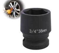 Deep 6-Point Impact Socket 3/4" Drive 38mm,Chrome Molybdenum Steel, Anti-Rust Metric Hex Socket for Car Repairs and Impact Wrench