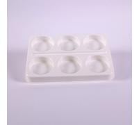 Deep 6 Well White Plastic Paint Mixing Palettes by BCreative ®