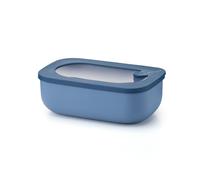 Deep air blue SHALLOW CONTAINER 'STORE&MORE BIO' "FOOD STORAGE" - RECTANGULAR