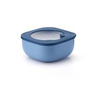 Deep air blue SHALLOW CONTAINER 'STORE&MORE BIO' "FOOD STORAGE" - SQUARE M