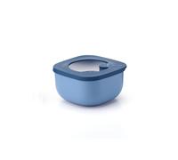 Deep air blue SHALLOW CONTAINER 'STORE&MORE BIO' "FOOD STORAGE" - SQUARE S