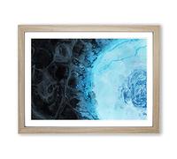 Deep Asleep In Abstract Modern Art Framed Wall Art Print, Ready to Hang Picture for Living Room Bedroom Home Office Décor, Oak A3 (46 x 34 cm)