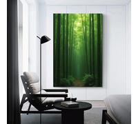 Deep Bamboo Forest Artistic Wall Art Painting The Picture of Animal Print On Canvas Artwork Pictures For Home Living Room Modern Decor Decoration 20x30inch(50x75cm)