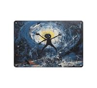 Deep Black And Blue Decor Wall Art,Aluminum Material,Wall Decor, Long-Lasting Use, Wall Hanging for Living Room,Yard,cafe,Bedroom,Patio 11.8" X 7.9"