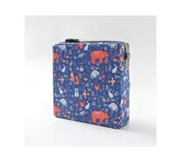 (Deep Blue Bear, 32*32*8) Cartoon baby children's thickened and heightened sponge seat cushion for dining chair