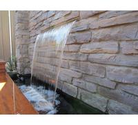 Deep Blue fountain / swimming Pool Waterfall water Feature 1200mm, 35mm Lip - PVC Waterfall 600mm 35mm Lip