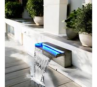 Deep Blue fountain / swimming Pool Waterfall water Feature 1200mm, 35mm Lip - PVC Waterfall 600mm 35mm Lip