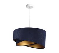 Deep Blue/Gold Trim Hanging Light 1x E27/60W IP20 Velvet