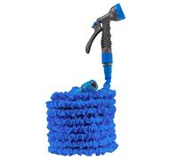 Expandable Garden Hose Pipe with Spray Gun Blue for Watering and Cleaning System