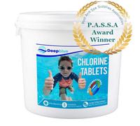 Deep Blue Pro Multifunctional 200G Chlorine Tablets 5 Kg With Floating Dispenser. Stabilised Clarifier Algae Inhibitor