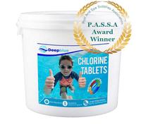 Deep Blue Professional - Multifunctional 200G Chlorine Tablets 5 Kg With Floating Dispenser. Stabilised Clarifier Algae Inhibitor