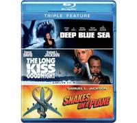 DEEP BLUE SEA/LONG KISS GOODNIGHT/SNAKES ON - Region free Blu Ray Sealed