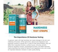 Deep Blue Water Hardness Test Strips - Pool, Spa & Aquarium Calcium Hardness Test (4 Colour Pad)