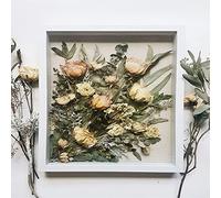 Deep Box Frame, NETUME Wooden 3D Photo Frame/Deep Picture Frames/Shadow Box Frame for Crafts,Square Memory Box Frame for Display Seashell,Medals,Dried Flowers,Crossword, Memorabilia,8x8Inch,White