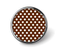 Deep Brown Polka Dot Print Pins for Backpack - Enamel Pins Cute Jacket Coat Hat Bags Badge Pin, Funny Novelty Unique Button Pin Women Men Fashion Jewelry Accessories