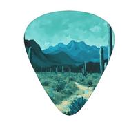 Deep cactus desert Guitar picks in thin, medium, and thick sizes, 12-piece set, suitable for electric guitar and various instruments