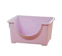 Deep Cat Litter Tray, High Sided Litter Box, Anti Splashing Low Entrance Travel Litter Box for Kitten Kitty Rabbit Easy Cleaning(Purple)