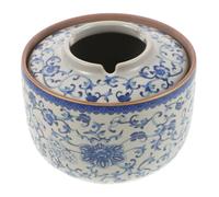Deep Ceramic Ash Holder with Lid for Desktop Smokers