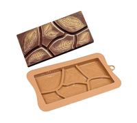 Deep Chocolate Bar Mold | Silicone Easy-Release - Break-Apart Cheesecake Pudding Butter Mould - for Brownie, Home, Holiday, Party Favor, Kids Activity