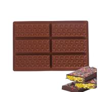 Deep Chocolate Pan - Silicone Candy Moulds, Sweet Tablet | Shell 6 Rectangular Food Caves, Quick Setting, Homemade Treatment Mould, Baking Tool Dessert