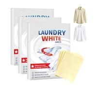 Deep Cleaning Laundry Whitening Sheets,10 Sheets Clothes Whitener (3PC) | Effective Fabric Brightening Whitening, Safe Formulas & Non-Irritating, Multi-Fabric Safe Application, For Home Travel