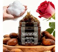 Deep Cleansing Body Soap Paste - Authentic Natural Moroccan Black Soap, Enhances Skin Cleansing and Moisturizing - Suitable for Bathing and Showering