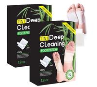 Deep Cleansing Foot Pads, Bamboo Vinegar Ginger Powder Foot Pad for Foot Care, Adhesive Sheets for Better Sleep & Foot Care (24PCS)