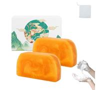 Deep Cleansing Moisturizing Golden Perfume Soap,Gold Moisturising Enhances Skin Elasticity,Silky Nourishment Gold for Face and Body. (2pcs)