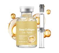 Deep Ĉollagen Silk Peptide Facial Ampoule - Ĉollagen Ampoule Esśence, Skin Brightening Firming Serüm | 50ml Hydrating Facial Moisturizer For Sensitive Skin | Daily Night Day Winter Travel Pre Makeup S