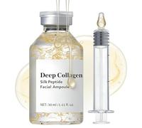 Deep Collagen Silk Peptide Facial Ampoule Face Lifting Serum, Anti-Aging Lifting Serum for Face,Skin Tightening & Firming,Korean anti-aging facial essence,72H Hydrating Formula,Stocking Stuffers