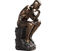 Deep Contemplation Figurines of Thinkers, Auguste Rodin Sculpture Abstract Resin Sculpture, Art Sculpture Decorations for Office (Gold)