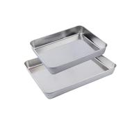 Deep cooking sheets for baking with 2pcs, stainless steel tray for oven safe,nonstick oven pans, diswahser safe,12inch+16inchs included