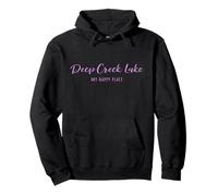 Deep Creek Lake MD My Happy Place Boating Fishing Gift Idea Pullover Hoodie