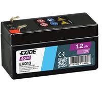 Deep Cycle Battery AGM 1.2 Ah 58mm Height Fits Land Rover Mercedes - Exide EK013