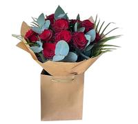 Deep Desire Bouquet Fresh Red Roses, Lush Greenery, Celebrate anniversaries, birthdays, or just because, Valentne Day