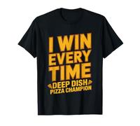 Deep Dish Pizza Defender Who Wins Every Argument Time Debate T-Shirt