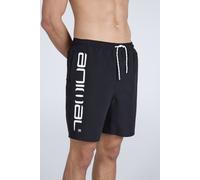 'Deep Dive' Lightweight Elastic Waist Quick Dry Beach Boardshorts Animal Black S
