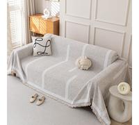 Deep Dream Boho Couch Cover for Dogs, Soft Chenille Couch Covers for 3 Cushion Couch, Thick Sofa Slipcover Sofa Cover WashableCouch Protectors for Pets (Herringbone Light Brown, 71"x102")