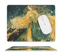 Deep Emerald And Mouse Mat Rubber Base Mouse Pads Stitched Edge Mousepads For Work Pc Gaming 25X30Cm