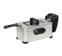 Deep Fat Fryer 2000W 3L Stainless Steel Adjustable Temperature 60min Timer
